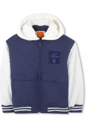 Timberland Para menino. T60471 Casaco com mangas azuis em contraste (4Años= 102cm), , Casual, Poliamida, Sustentável, moda infantil