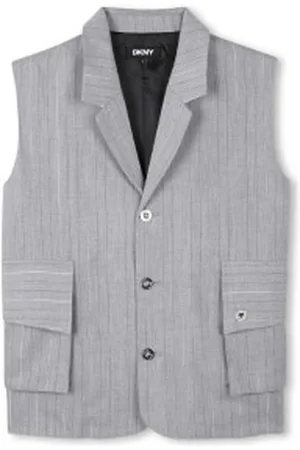 DKNY Para menina. D62278 Colete de tamanho grande cinzento (4Años= 102cm), Casual, , Poliéster, moda infantil