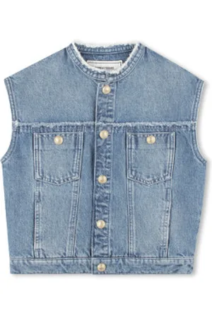 Zadig & Voltaire Para menina. X60359 Casaco de ganga (4Años= 102cm), Casual, Denim, Sem mangas / correias, Algodão orgânico, Sustentáve