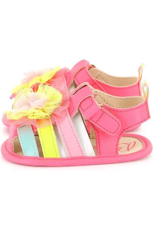 Billieblush Para menina. U21031 Sandálias multicoloridas (17), Plano, Casual, moda infantil