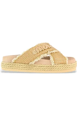 Mou Para mulher. MU.SW451009K Sandálias de ráfia (36), 1 a 3cm, Nenhum, Casual