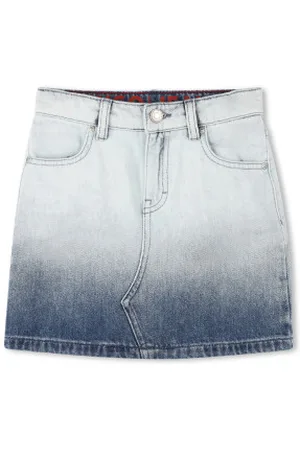 HUGO BOSS Para menina. G00409 Saia de ganga (8años= 126cm), Casual, Algodão, Denim, moda infantil