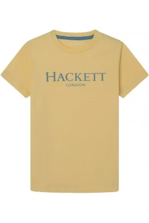 Hackett Para menino. HK500876 T-shirt Maxi Logotipo (7Años= 122cm), Casual, Algodão, Manga curta, moda infantil