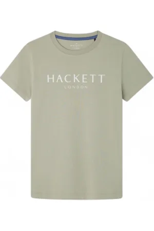 Hackett Para menino. HK500923 T-shirt com logótipo (13Años= 157cm), Casual, Algodão, Manga curta, moda infantil