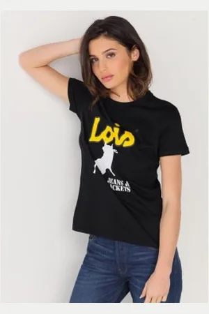 Lois Para mulher. 422042139 T-shirt 133101 preta (XXL), , Casual, Algodão, Manga curta
