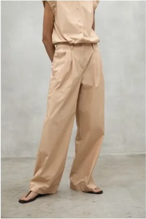 ECOALF Para mulher. MCWGAPAONIAR0712S25-536 Calças castanhas Oniar (38), , Casual, Algodão orgânico, Sustentável