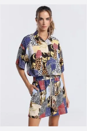 Lois Para mulher. 290252248 Fato de salto curto impresso 133119 (XL), Casual, Viscoso, Manga curta