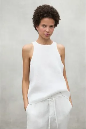 ECOALF Para mulher. MCWGASRJAZZ00710S25-000 Camisa Jazz branca (XS), , Casual, Linho, Sem mangas / correias, Sustentável