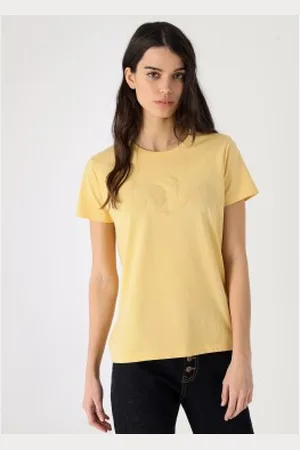 Lois Para mulher. 422052140 T-shirt básica de manga curta com logótipo estampado (XS), Casual, Algodão