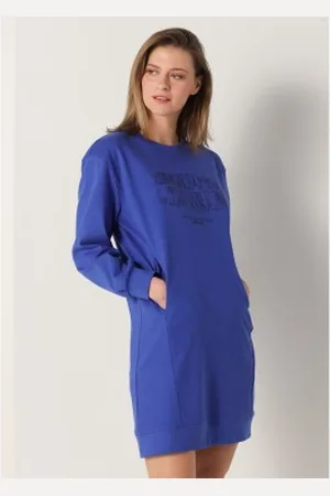 Lois Para mulher. 447812416 Vestido de camisola com estampado brilhante (XS), Casual, Algodão, Manga comprida