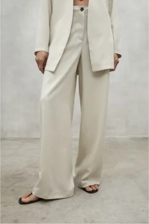 ECOALF Para mulher. MCWGAPASABIN0421S25-223 Calças Sabine brancas (38), , Casual, Lyocell, Sustentável