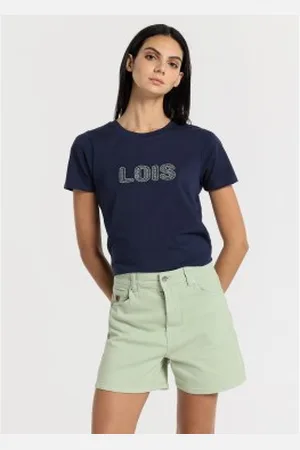 Lois Para mulher. 217332342 Calções cor mom fit - 5 bolsos corte comprido (26), Casual, Algodão