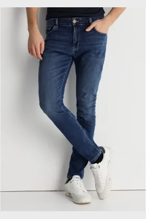 Lois Para homem. 101933639 Calças de ganga azuis com lavagem dupla (28), , Casual, Algodão, Denim