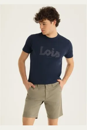 Lois Para homem. 110103883 Bermudas cargo em cetim de corte justo - de cintura média (28), Casual, Algodão