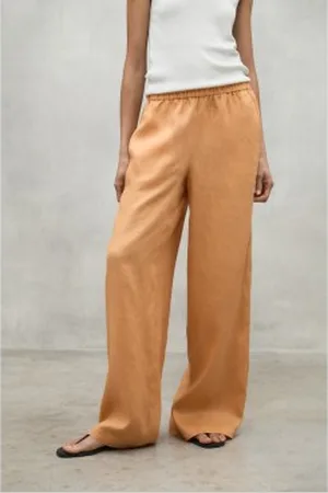ECOALF Para mulher. MCWGAPAMOSSI0710S25-284 Calças cor de Mossi (XS), Casual, Linho, Sustentável