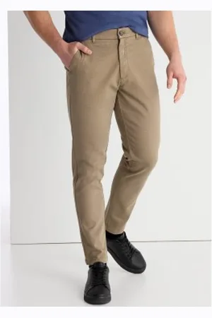 Lois Para homem. 101863987 Calças chino com pontos de malha (29), Casual, Algodão, Taupe