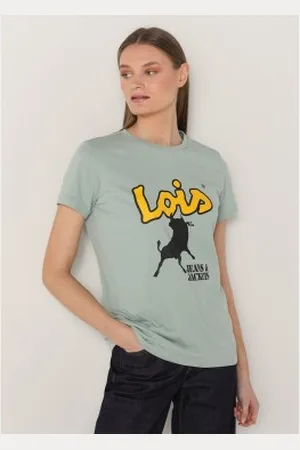 Lois Para mulher. 422042139 T-shirt de manga curta com estampado (XS), Casual, Algodão