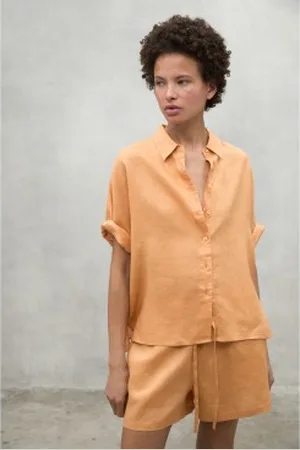ECOALF Para mulher. MCWGASRMELAN0709S25-284 Camisa Melania (S), Casual, Linho, Manga curta, Sustentável