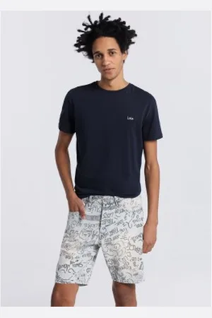 Lois Para homem. 112133224 Calções de ganga das Bermudas : Meia caixa cinzenta (30), Casual, , Algodão, Denim