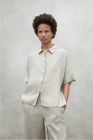 ECOALF Para mulher. MCWGASRMELAN0709S25-996 Camisa Melania (XL), Casual, Linho, Manga curta, Sustentável