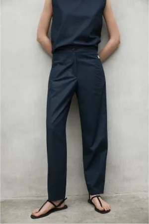 ECOALF Para mulher. MCWGAPARIPOL0749S25-161 Calças Ripoll azul-marinho (42), Casual, Modal, Sustentável