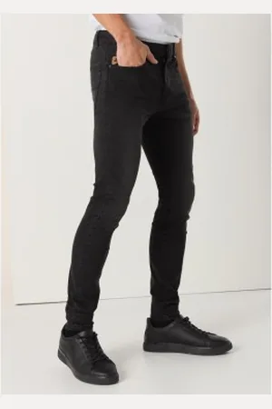 Lois Para homem. 101933408 Calças de ganga skinny de cintura média pretas (28), , Casual, Algodão, Denim