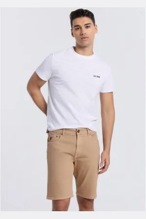Lois Para homem. 111923029 Calções das Bermudas 133477 castanho (30), , Casual, Algodão