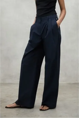 ECOALF Para mulher. MCWGAPAONIAR0712S25-161 Calças Oniar da marinha (44), Casual, Algodão orgânico, Sustentável