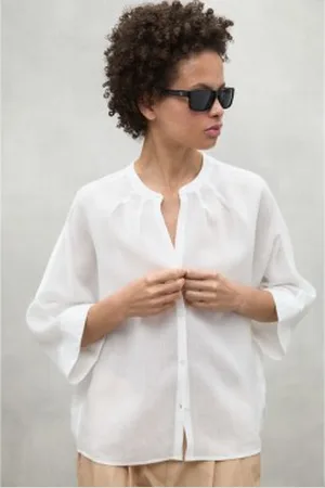 ECOALF Para mulher. MCWGASRTAMAR0185S25-000 Camisa Tamara branca (L), , Casual, Modal, Manga comprida, Sustentável