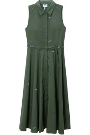 MARELLA Para mulher. 2513221222200 Vestido de alferes (38), Casual, Algodão, Sem mangas / correias