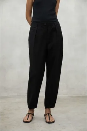 ECOALF Para mulher. MCWGAPAGALA00347S25-319 Calças Gala pretas (42), , Casual, Algodão orgânico, Sustentável