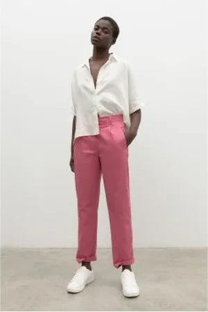 ECOALF Para mulher. GAPALOIRA0227WS23-381 Calças Loiraalf fúcsia (36), Casual, Rosa, Algodão orgânico, Sustentável