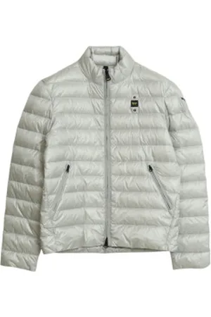 Blauer Para homem. 25SBLUC03011 Casaco coreano com gola austin cinzento (S), Casual, , Poliéster