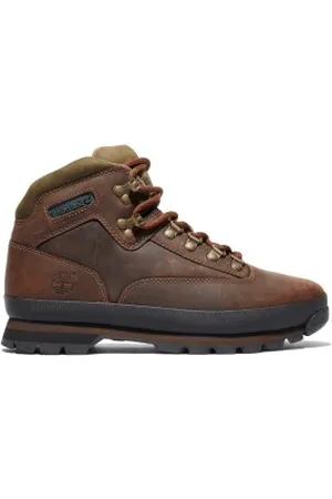 Timberland Para homem. TB0951002141 Botas de alpinismo Euro Hiker em pele castanha com atacadores (42), Couro, Marrom, Plano, Cordão, Casual