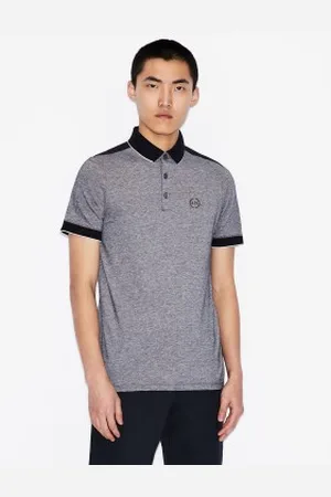 Armani Exchange Para homem. 8NZF76Z8M5Z1510 Pólo bicolor cinzento (S), Casual, , Algodão, Manga curta