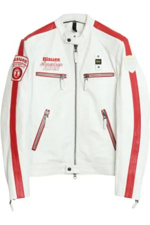 Blauer Para homem. 25SBLUL02403 Casaco de ciclista bicolor garner (S), Casual, Pele