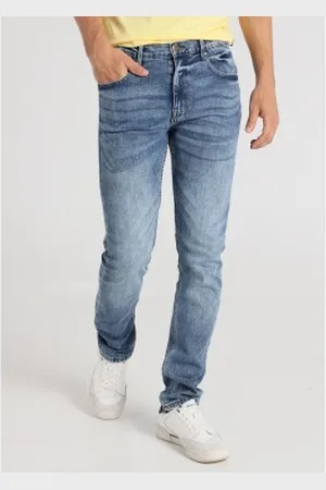 Lois Para homem. 101913640 Calças de ganga de corte fino azuis (28), Azul, Casual, Algodão, Denim