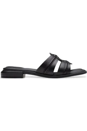 Clarks Para mulher. 26181234 Sandálias de couro Ariany Mule preto (37), 1 a 3cm, Nenhum, Casual