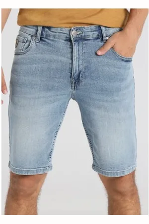 Lois Para homem. 111923639 Bermudas de ganga azul de corte justo (28), Casual, Algodão, Denim