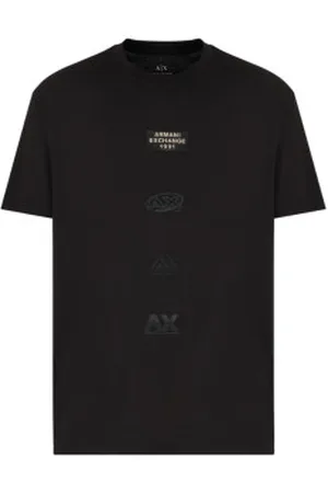Armani Exchange Para homem. XM000755AF13106UC001 Logótipos de T-shirts pretas (S), , Casual, Algodão, Manga curta