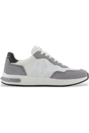 Armani Exchange Para homem. XUX266XV958U659 Logótipo das sapatilhas em cinzento (43), Plano, Cordão, Casual