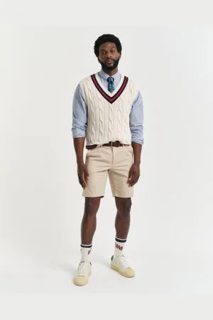 GANT Para homem. 205068 Calções desportivos de corte justo (32), Casual, Algodão, Sustentável