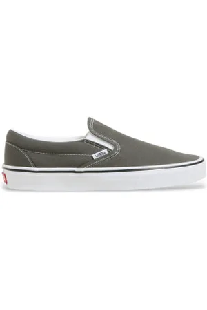 Vans Unisex. VN000EYECHR1 Sapatilhas Classic Slip-On cinzentas (34.5), Tecido, Plano, Cordão, Casual