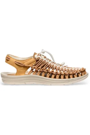 Keen Para mulher. 1030577 Sandálias Uneek castanhas (36), Marrom, Plano, Cordão, Casual
