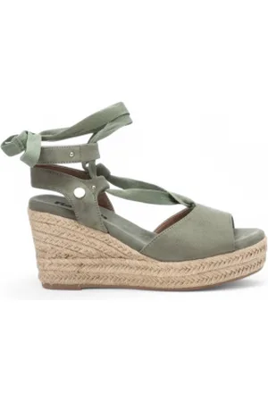 Refresh Para mulher. 17077101-KAKI Sandálias em pele 170771 (40), 8 a 10cm, Camurça, Cordão, Casual