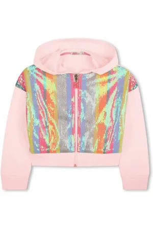 Billieblush Para menina. U21064 Casaco com capuz cor-de- (5años= 108cm), Casual, Algodão, moda infantil
