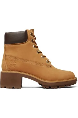 Timberland Para mulher. TB1A25BS2311 Botas Kinsley 6 Inch em pele impermeável com fecho de correr amarelo (37 W), Couro, 5 a 8cm, Cordão, C