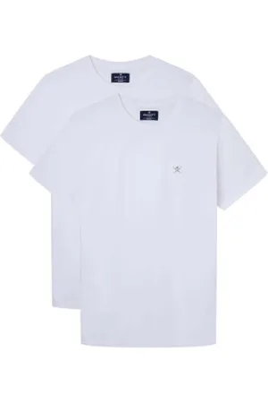Hackett Para homem. HMU10601 Conjunto de 2 T-shirts Core brancas (3XL), , Homewear, Algodão, Manga curta