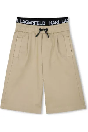 Karl Lagerfeld Para menino. Z30566 Bermudas em sarja de algodão (8Años= 126cm), Casual, moda infantil