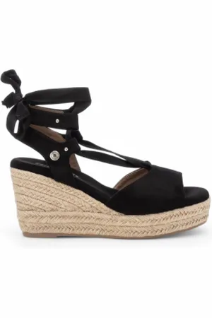 Refresh Para mulher. 17077102-NEGRO Sandálias em pele 170771 (37), 8 a 10cm, Camurça, Cordão, Casual